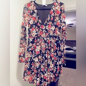 Floral long sleeve dress